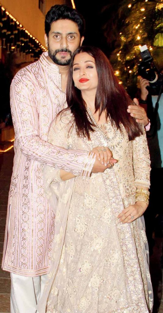 Bollywood couples Aishwarya Rai and Abhishek Bachchan