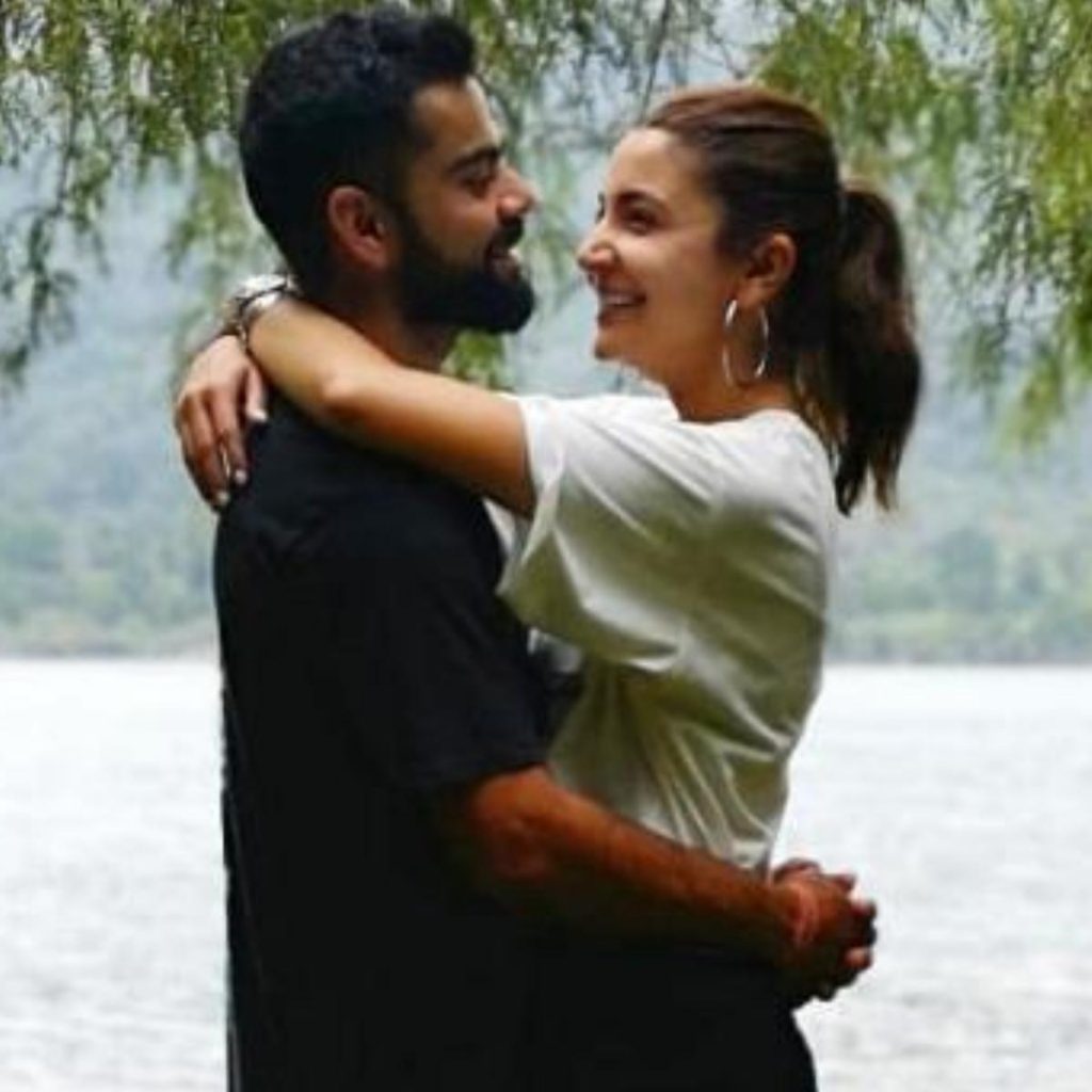 Actress Anushka Sharma alongside husband Virat Kohli