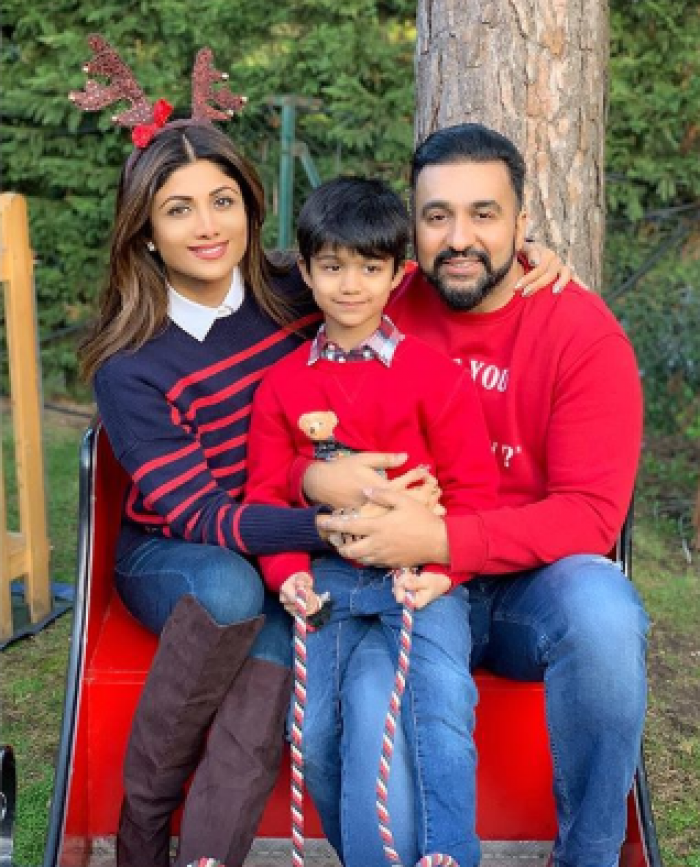 Shilpa shetty alongside husband Raj kundra