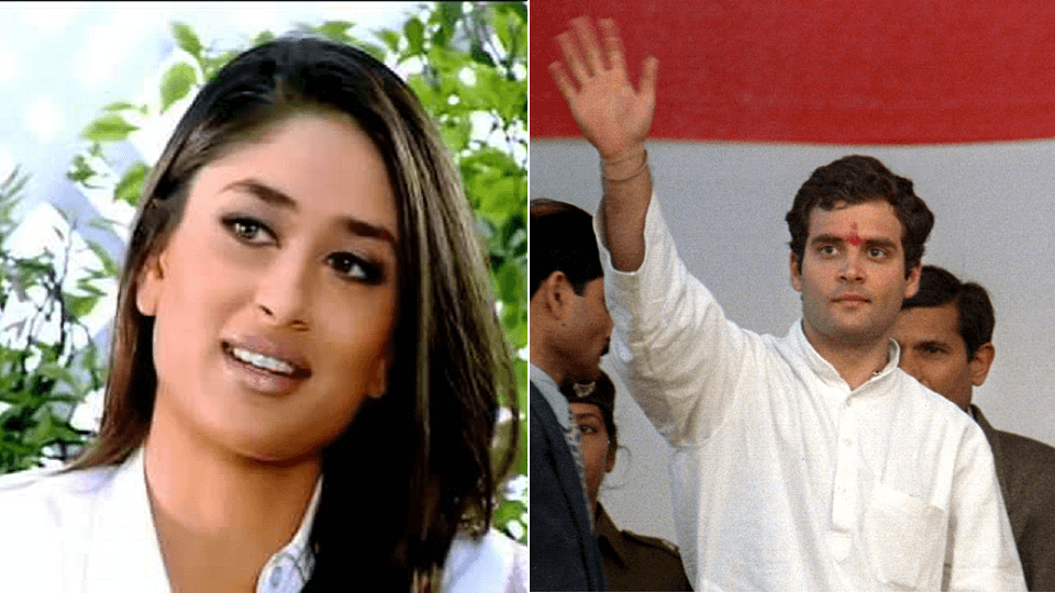 Kareena Kapoor and Rahul Gandhi