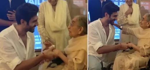 Kartik Aryan Gets Blessings From A 93-Year-Old Woman As He Surprises Fans During 'Satya Prem Ki Katha'