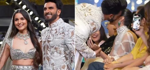 Ranveer Singh and Alia Bhatt Sizzle at Manish Malhotra's Fashion Show, Actor kisses wife Deepika Padukone