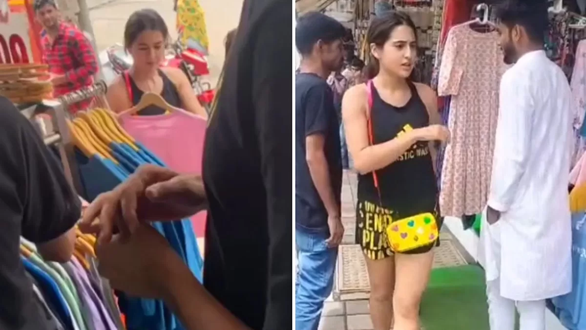 Sara Ali Khan Wins Heart As She Gets Spotted Shopping On The Streets Of Mumbai Watch Here