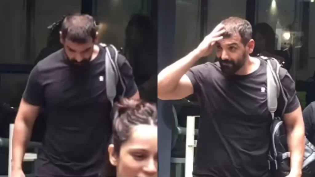 After Hrithik Roshan, John Abraham Spotted With Bald Patch, Actor Spotted Hiding It; Watch Video