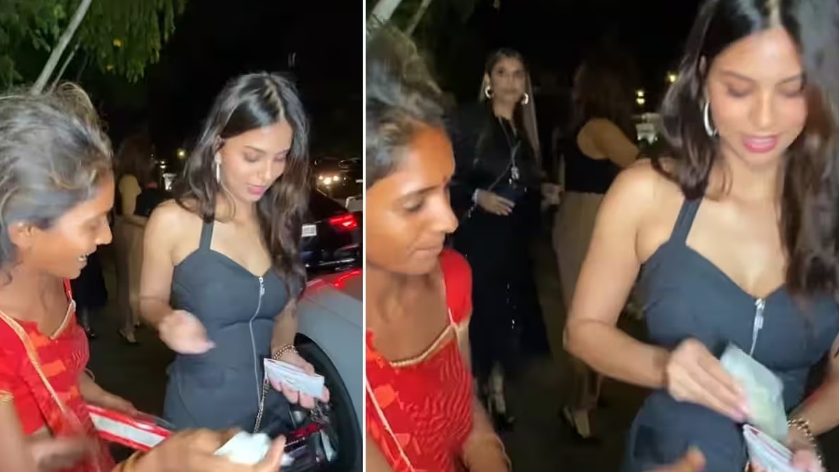 Suhana Khan Helps A Beggar By Giving Money, Netizens Have Mixed Reaction To It; Watch Video